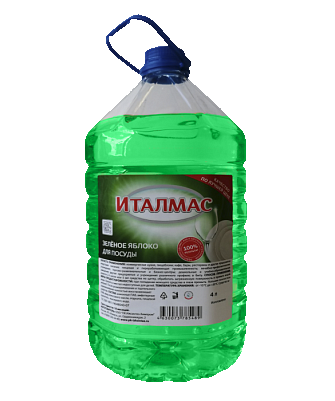 Моющее средство для посуды Италмас "Зеленое яблоко" (4 л)